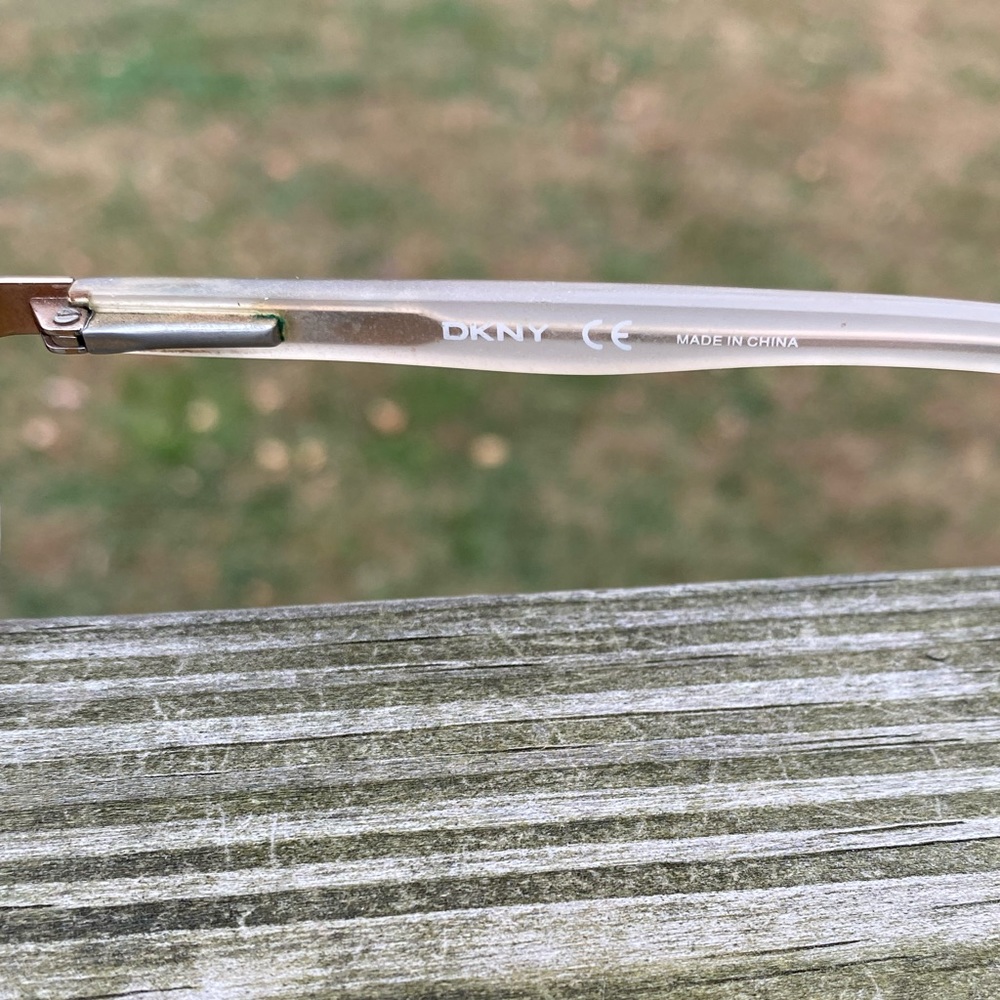 Dkny Glasses Frames Half Rim Translucent Light Ta… - image 6